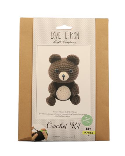Love & Lemon Crochet Kit – Teddy Bear DIY Craft Set