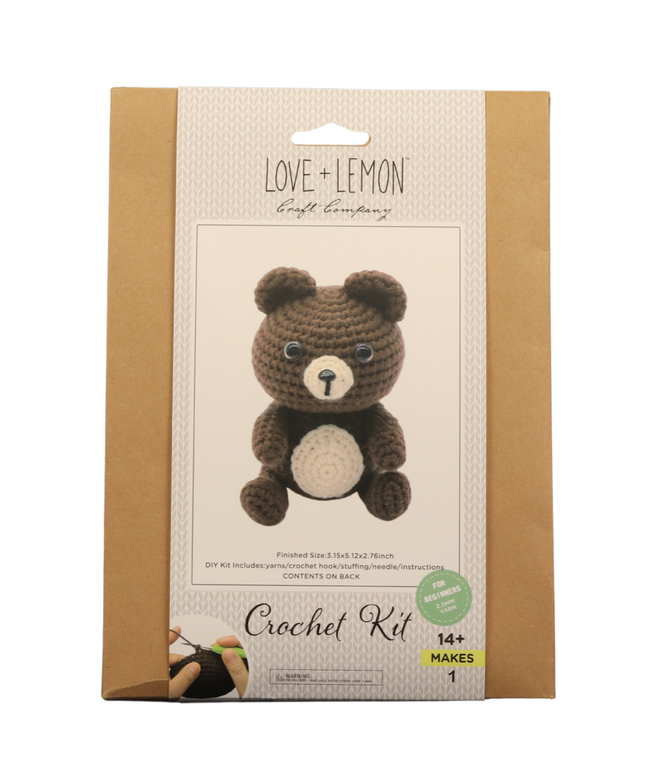 Love & Lemon Crochet Kit – Teddy Bear DIY Craft Set