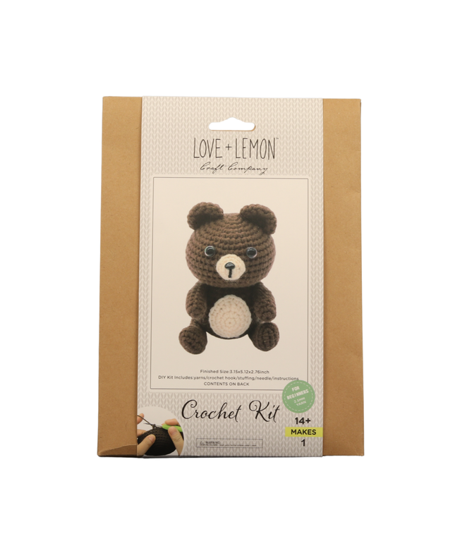 Love & Lemon Crochet Kit – Teddy Bear DIY Craft Set
