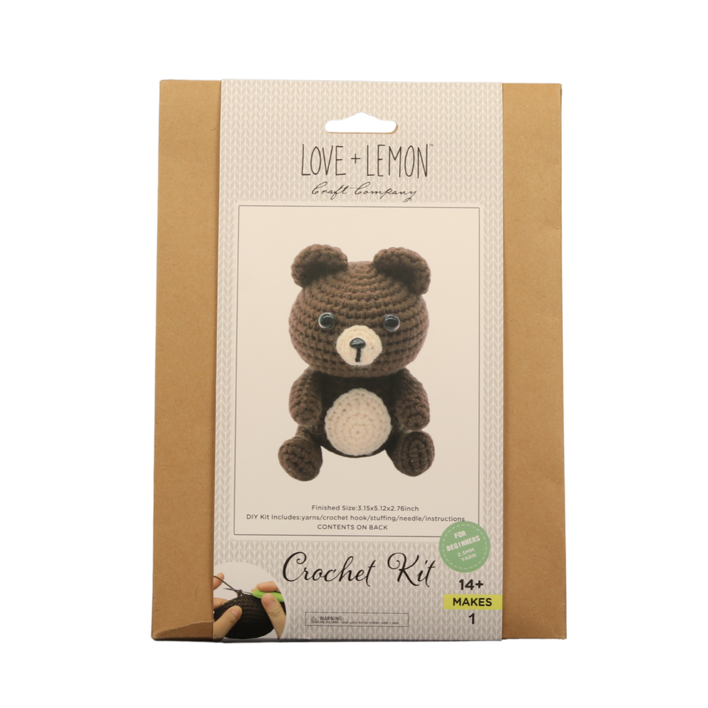 Love & Lemon Crochet Kit – Teddy Bear DIY Craft Set