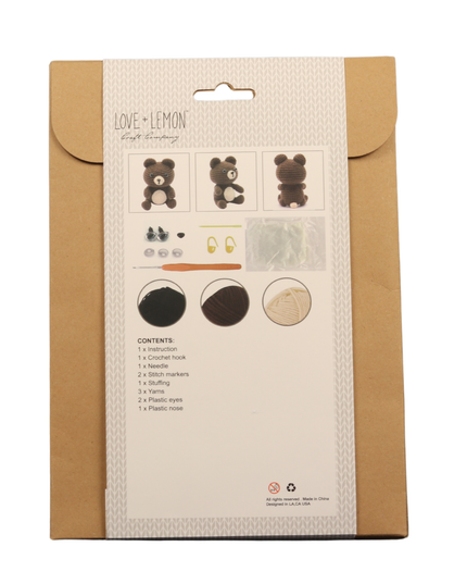 Love & Lemon Crochet Kit – Teddy Bear DIY Craft Set