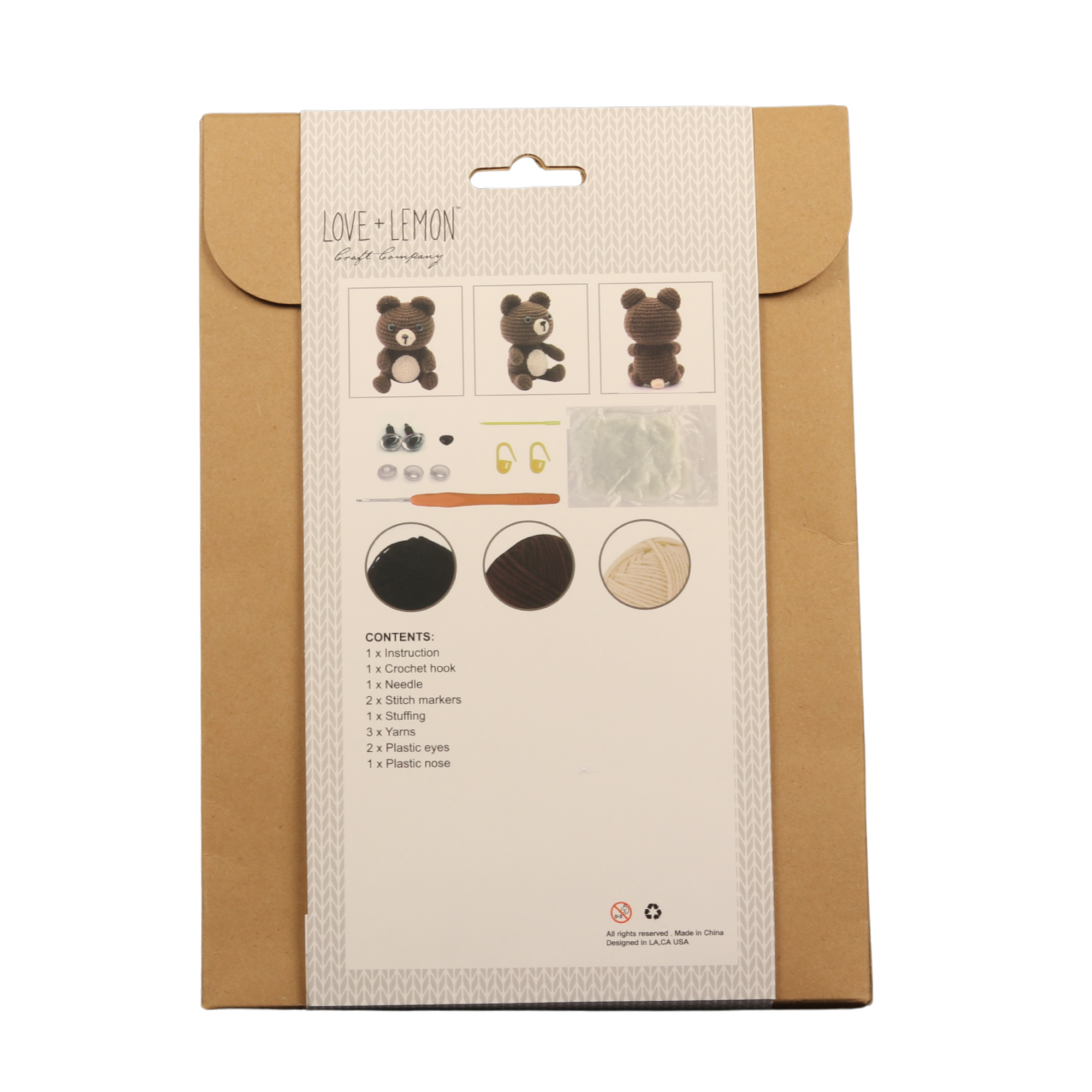 Love & Lemon Crochet Kit – Teddy Bear DIY Craft Set