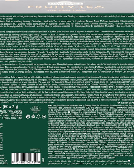 Ahmad Tea Fruity Tea Six Fruit Flavoured Teas - 60 Tea Bags