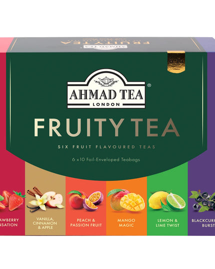 Ahmad Tea Fruity Tea Six Fruit Flavoured Teas - 60 Tea Bags