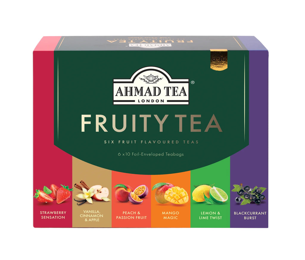 Ahmad Tea Fruity Tea Six Fruit Flavoured Teas - 60 Tea Bags