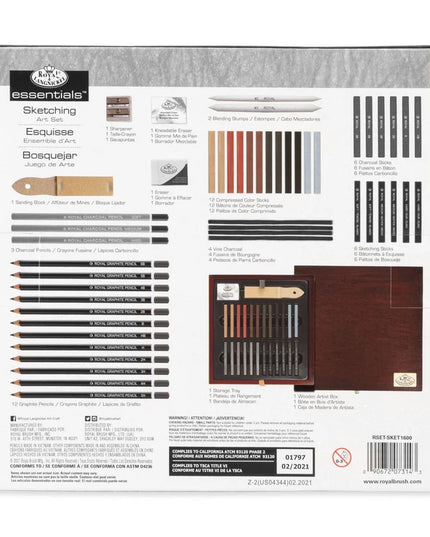 Artist Drawing Set Gift - Royal Langnickel 51 Piece Sketching Kit for Artists