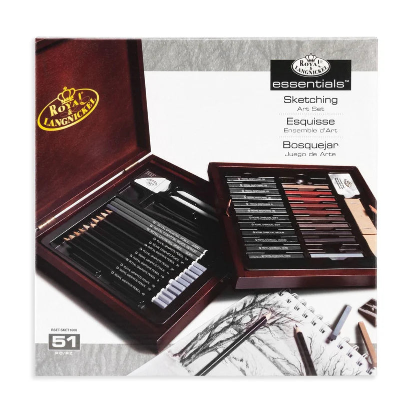 Artist Drawing Set : Royal Langnickel 51 Piece Essential Sketching Set