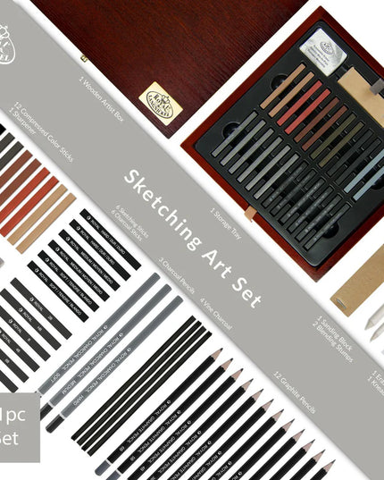 Artist Drawing Set Gift - Royal Langnickel 51 Piece Sketching Kit for Artists