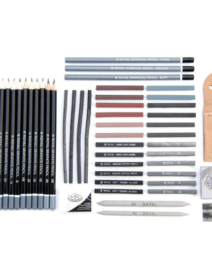 Artist Drawing Set Gift - Royal Langnickel 51 Piece Sketching Kit for Artists