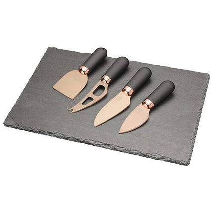 Brooklyn Rose Gold Cheese Board & Knife Set